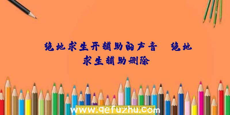 「绝地求生开辅助的声音」|绝地求生辅助删除